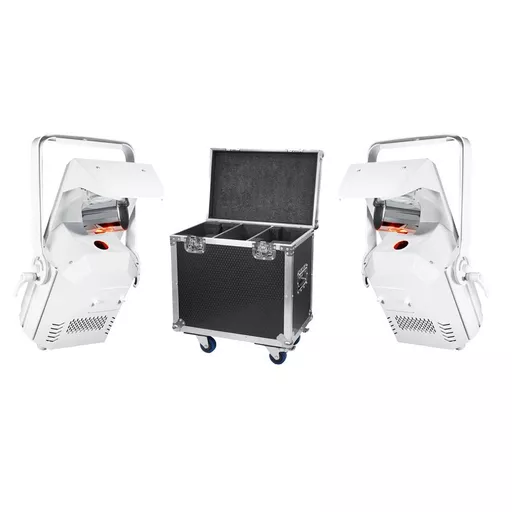 Equinox Helix Roller XP Barrel - White Twin Pack with Flight Case Bundle