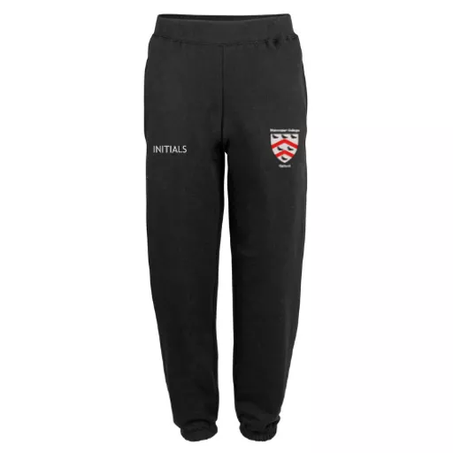 WorcesterCollege_CuffedSweatpant_Black_Front.png