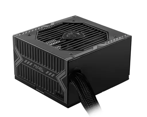 MSI MAG A650BN UK PSU '650W, 80 Plus Bronze certified, 12V Single-Rail, DC-to-DC Circuit, 120mm Fan, Non-Modular, Sleeved Cables, ATX Power Supply Unit, UK Powercord, Black'