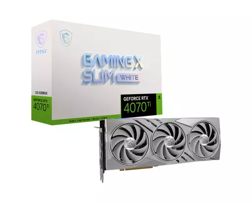 MSI GeForce RTX 4070 Ti GAMING X SLIM WHITE 12G NVIDIA 12 GB GDDR6X