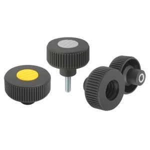 K0260 - Knurled Knobs In Plastic Parts In Steel Thread Size M5-M12