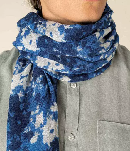 Spasso Blue Floral Scarf