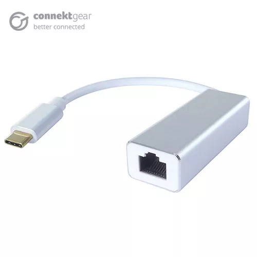 connektgear USB 3 Type C to RJ45 Cat 6 Gigabit Ethernet Adapter - Male to Female