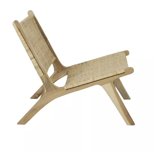 Chair Laren rattan natural-teak