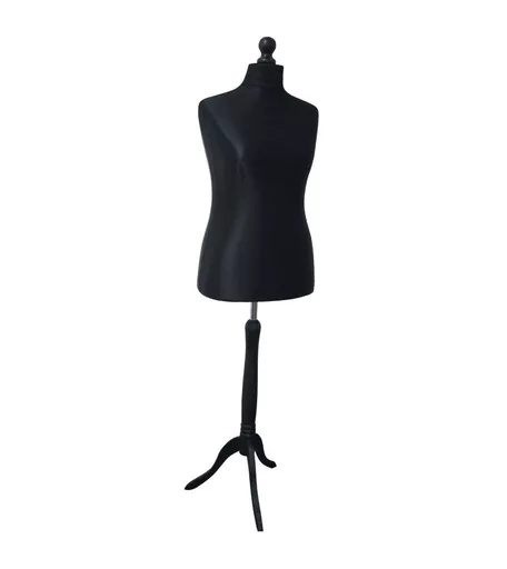 Female Plus Size 16/18 Tailors Dummy with Tripod Base - Black