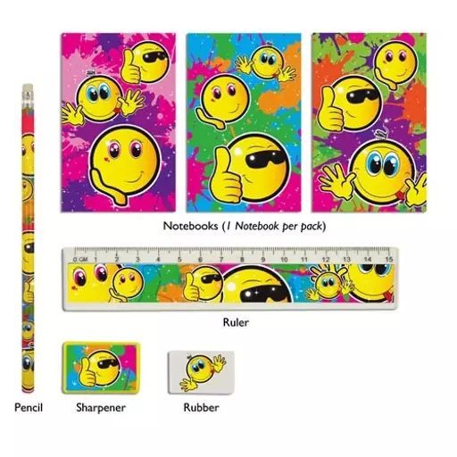 Smile 5 Piece Stationery Set - Pack of 24