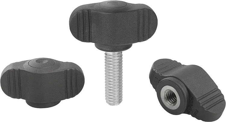 K0274 - Antibacterial Mini Wing Grips Parts In Stainless Steel Size M6
