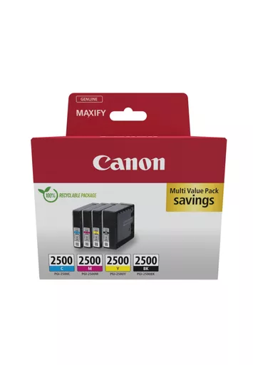 Canon 9290B006/PGI-2500BKCMY Ink cartridge multi pack Bk,C,M,Y 29,1ml + 3 x 9,6ml Pack=4 for Canon IB 4050