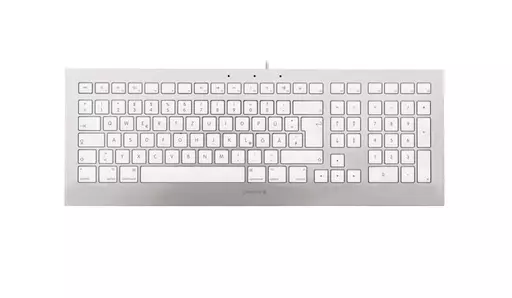 CHERRY STRAIT 3.0 keyboard USB German Silver, White