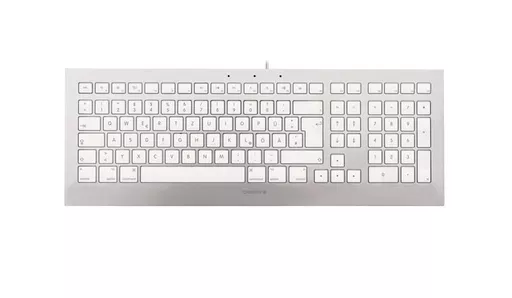 CHERRY STRAIT 3.0 keyboard USB German Silver, White