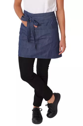 Denim Waist Apron With Pocket