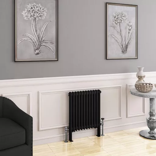 Imperia 2 Column Radiator 600 x 560mm Matt Black