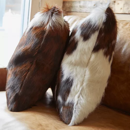 Mooo Cowhide & Leather Cushion