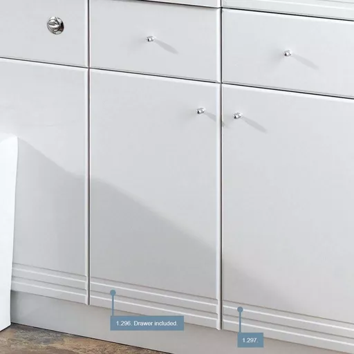 Bonito 30cm tall cupboard with drawer LH White