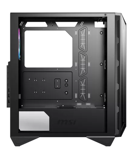 MSI MPG GUNGNIR 110R Mid Tower Gaming Computer Case Black, USB 3.2 Gen2 Type C, 4x 120mm ARGB Fan, Mystic Light Sync, 1 to 6 ARGB Control board, 2x Tempered Glass Panels, ATX, mATX, mini-ITX