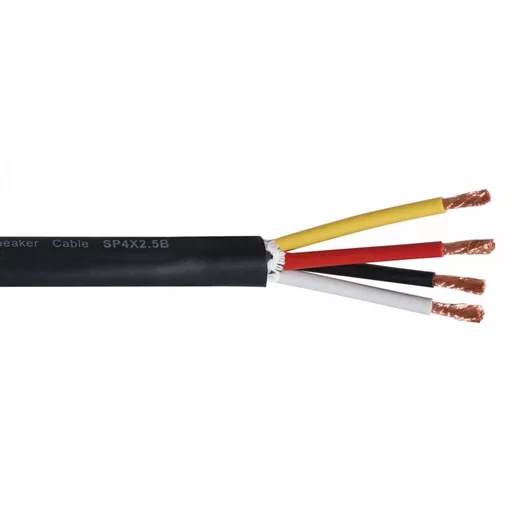 elumen8 TOUR 4 x 2.5mm2 Speaker Cable, 100m Drum Black