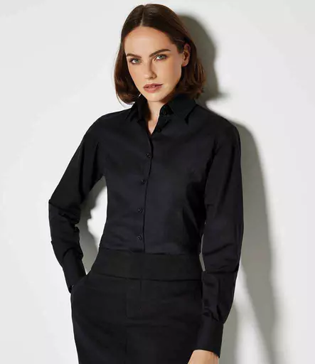 Kustom Kit Ladies Long Sleeve Tailored Business Shirt