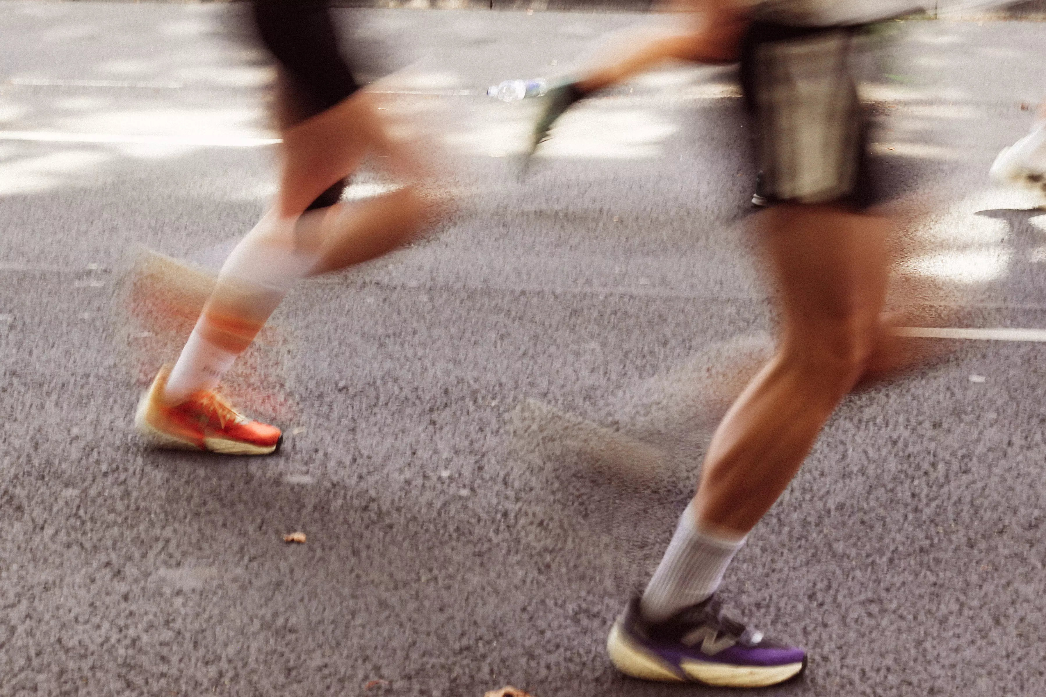 Blurry running shoes