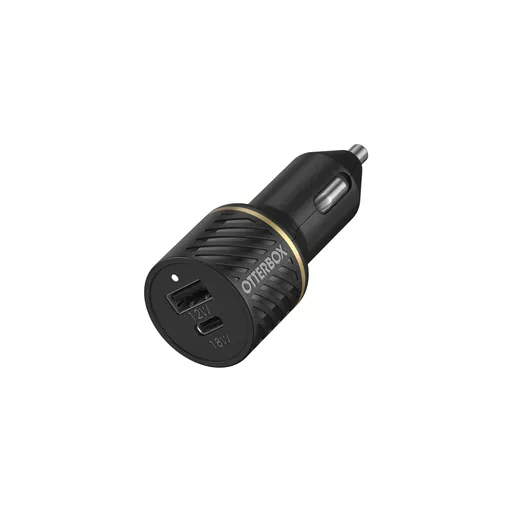 OtterBox Car Charger 30W - USB-C 18W + USB-A 12W USB-PD, black