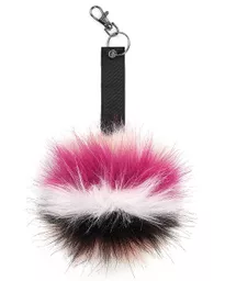 Faux Fur Pom Pom Key Ring