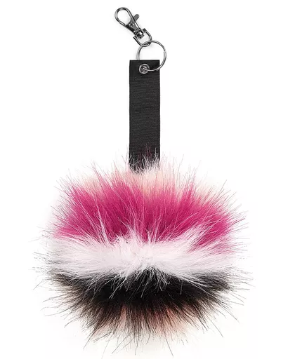 Faux Fur Pom Pom Key Ring