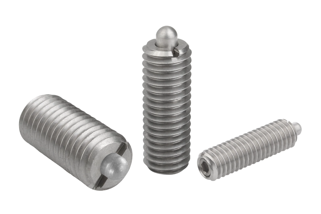 K0319 Inch - Spring Plungers With Hex Socket And Thrust Pin In Stainless Steel