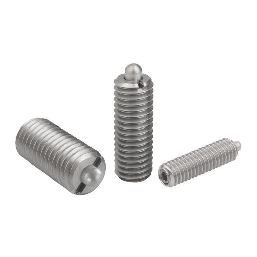 K0319 Inch - Spring Plungers With Hex Socket And Thrust Pin In Stainless Steel