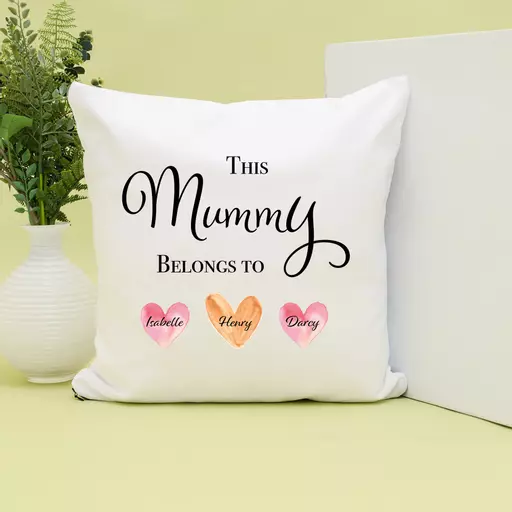 Personalised mothers shop day cushions