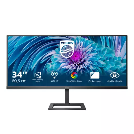 Philips E Line 345E2AE/00 computer monitor 86.4 cm (34") 3440 x 1440 pixels Black