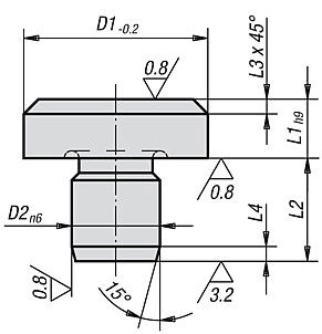 Rest Pad. 6mm Diameter Pad. 5mm High. Hardened Steel.