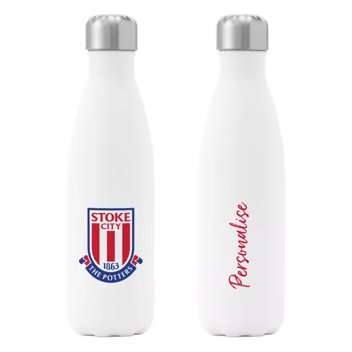 Stoke City FC Crest Insulated Water Bottle - White