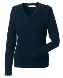 Ladies' V-Neck Knitted Pullover