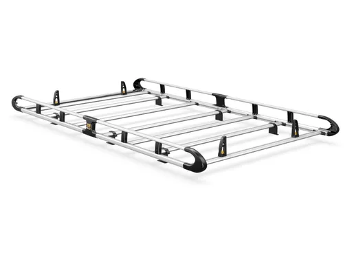 Ford Transit 2014-Onwards L2, H3 Twin Rear Doors - ULTI Rack+ (Aluminium) - 6 Bar Roof Rack