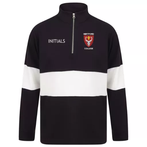 HertfordCollege_QuarterZipSweatshirt_NavyWhite_Front.png
