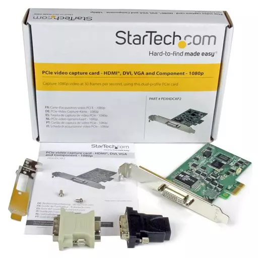 StarTech.com High-Definition PCIe Capture Card - HDMI VGA DVI & Component - 1080P