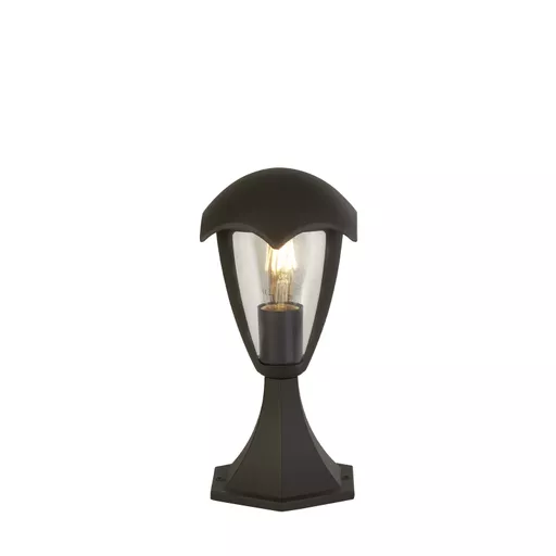 Bluebell Outdoor Post - Grey Metal & Clear Polycarb