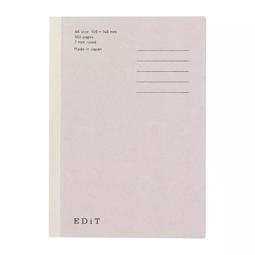 EDiT Notebook A6 /160 pages - 7 mm Ruled | Turnaround Gifts