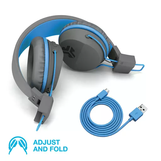 JLab JBuddies Kids Wireless Headphones - Grey/ Blue