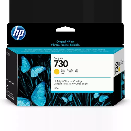 HP P2V64A/730 Ink cartridge yellow 130ml for HP DesignJet T 1600/1700/940