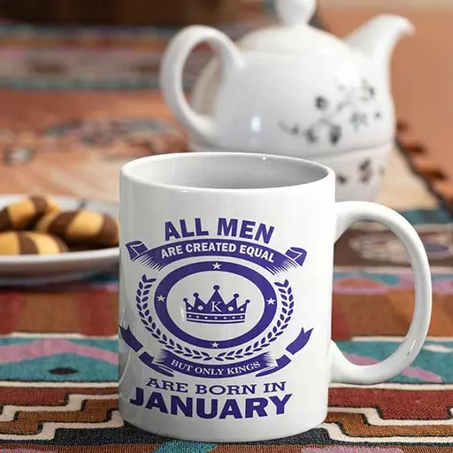 Custom ‘Born to Be King’ Mug – Perfect Birthday Present for Month Kings