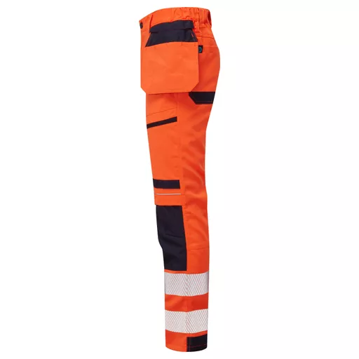 SYH-401-System-Hi-Vis-Orange-Navy-Eco-Stretch-Removable-Holster-Trousers-Left With Segmented Tape.png
