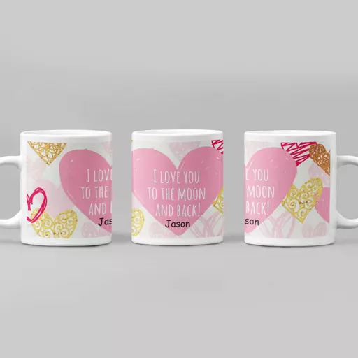 Personalised 'I Love You to the Moon & Back' Mug - Add Name