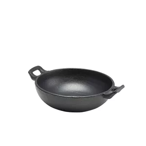 17X5.3CM CAST IRON WOK - (1X6)