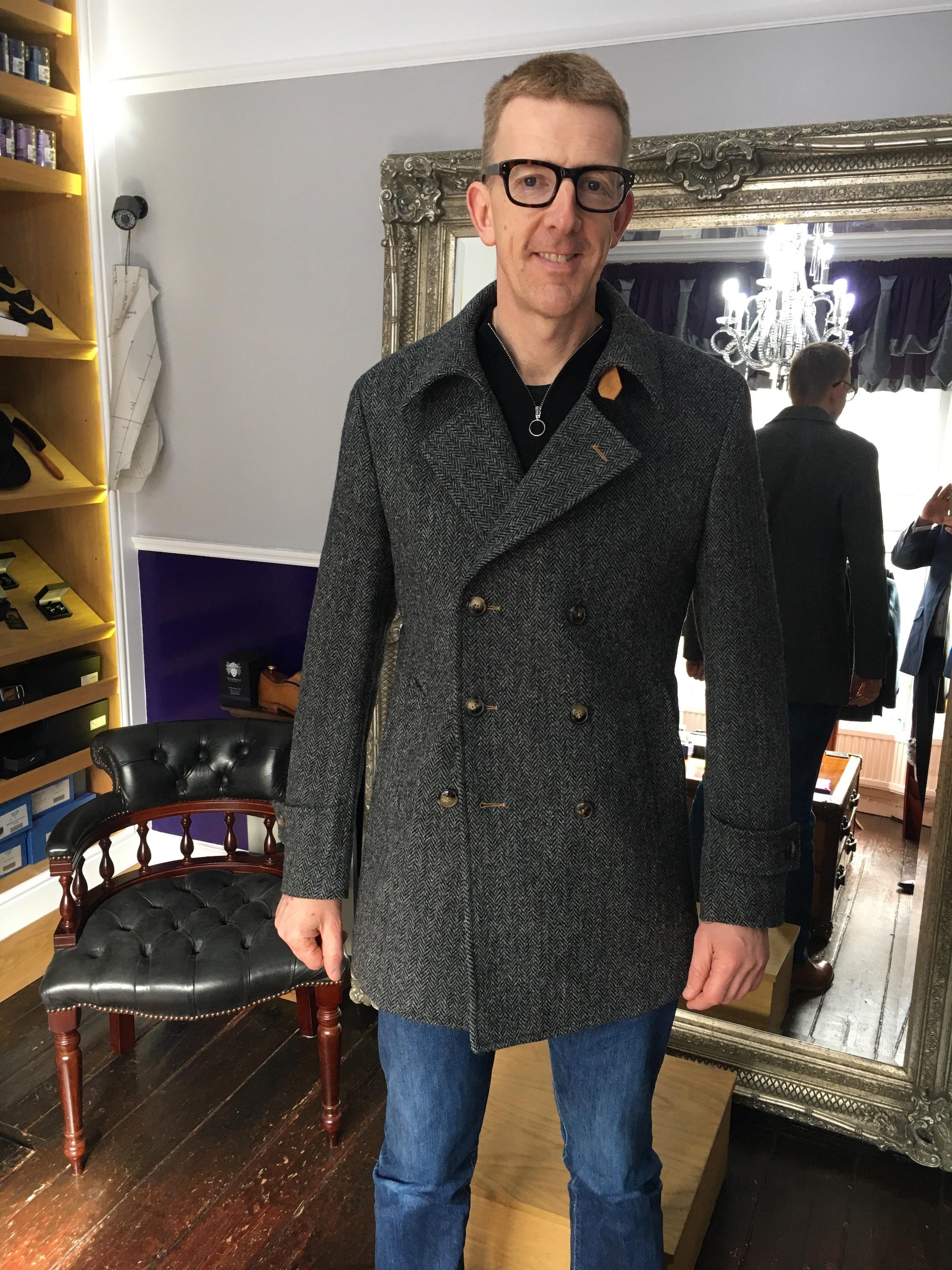 Mens tailored hot sale pea coat