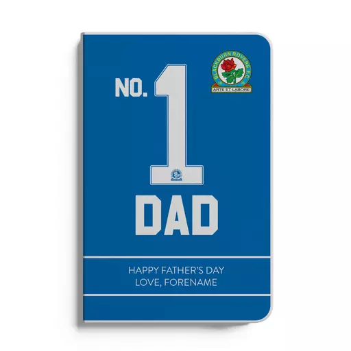 Blackburn Rovers FC No.1 Dad A5 White Lined Notebook