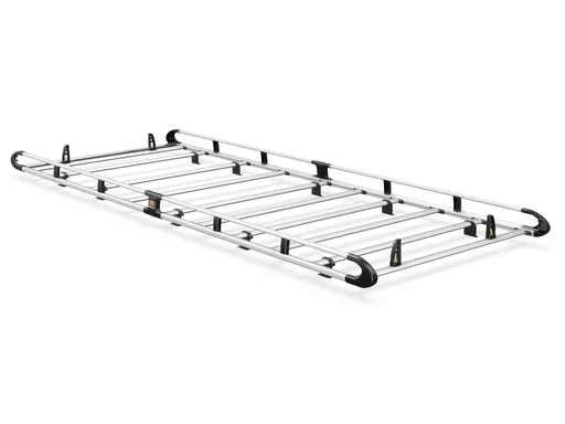 Volkswagen Crafter 2006-2017 L3, H2 Twin Rear Doors - ULTI Rack+ (Aluminium) - 9 Bar Roof Rack