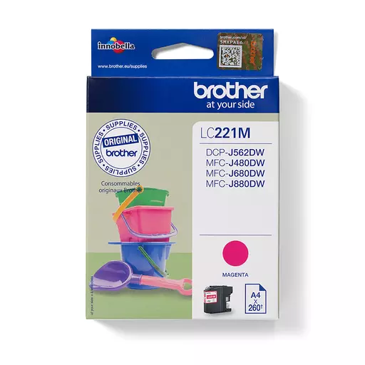 Brother LC-221M Ink cartridge magenta, 260 pages ISO/IEC 24711 3,9ml for Brother DCP-J 562