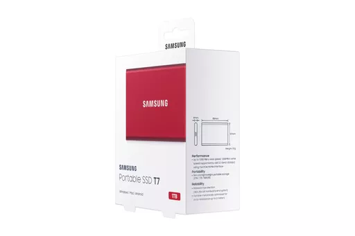 Samsung Portable SSD T7 1000 GB Red