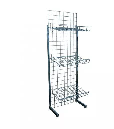 6ft Gridwall 3x Sloping Shelf 'L' Leg Display Kit