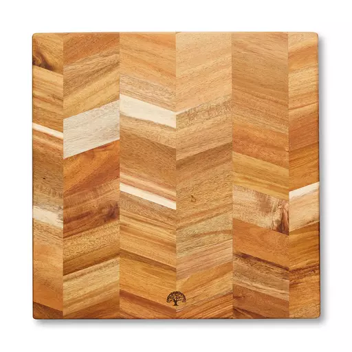 Square Acacia Chevron Chopping Board